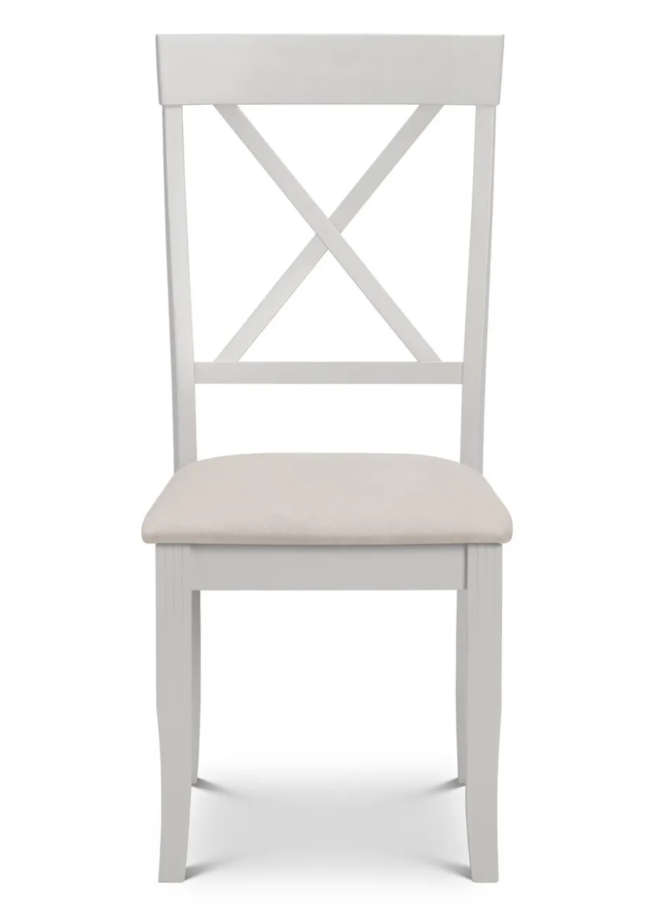 Julian Bowen Grey Davenport Elephant Dining Chairs Set Of 2 (96.5 x 44 x 52cm)