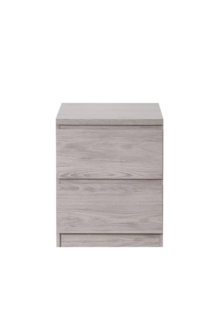Julian Bowen Jupiter 2 Drawer Bedside in Grey Oak (57 x 45 x 45cm)