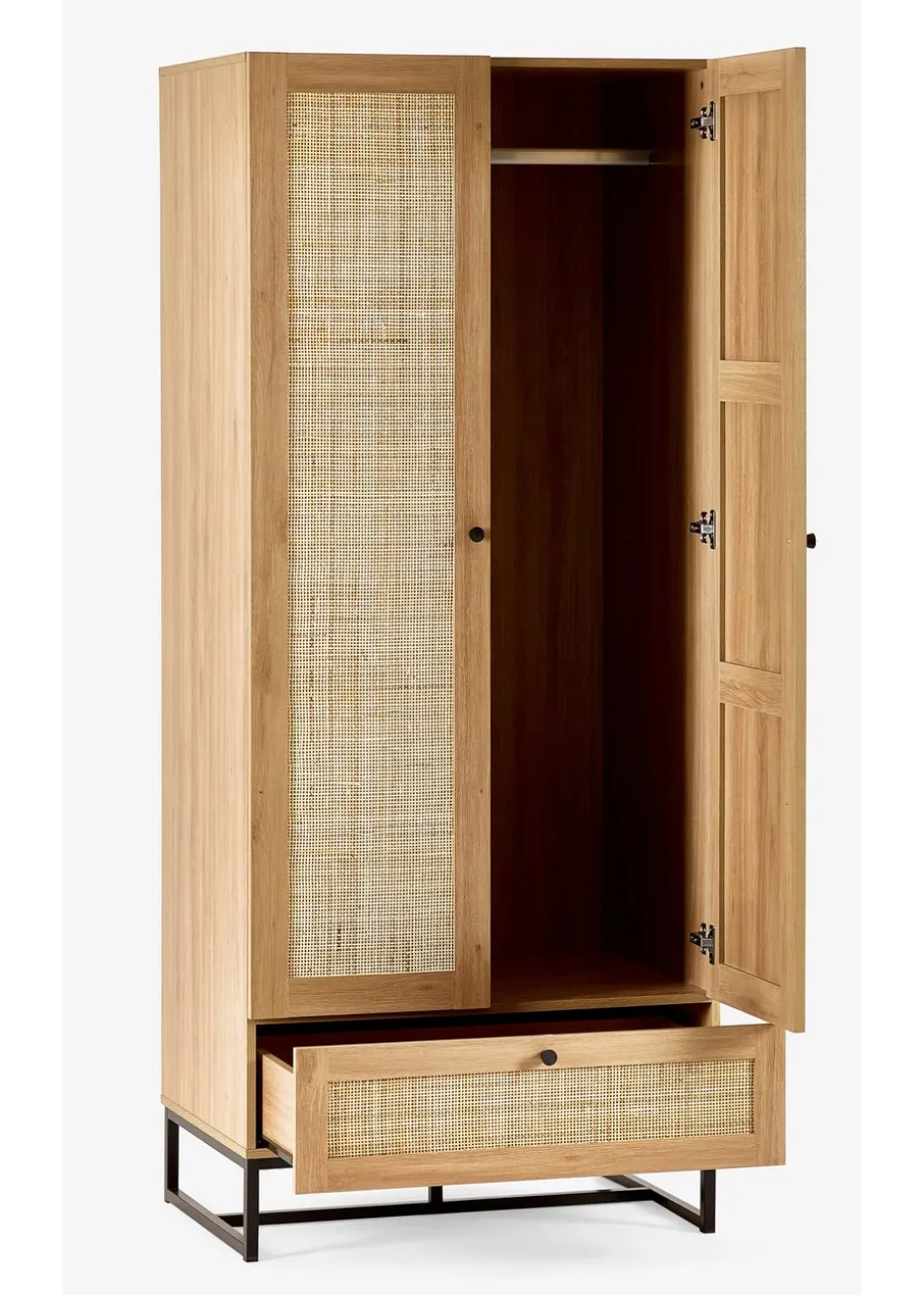 Julian Bowen Padstow Wardrobe Brown (190 x 80 x 56cm)