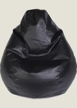 Kaikoo Black Faux Leather Tear Drop