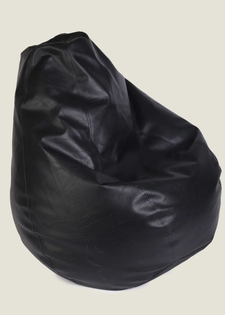 Kaikoo Black Faux Leather Tear Drop