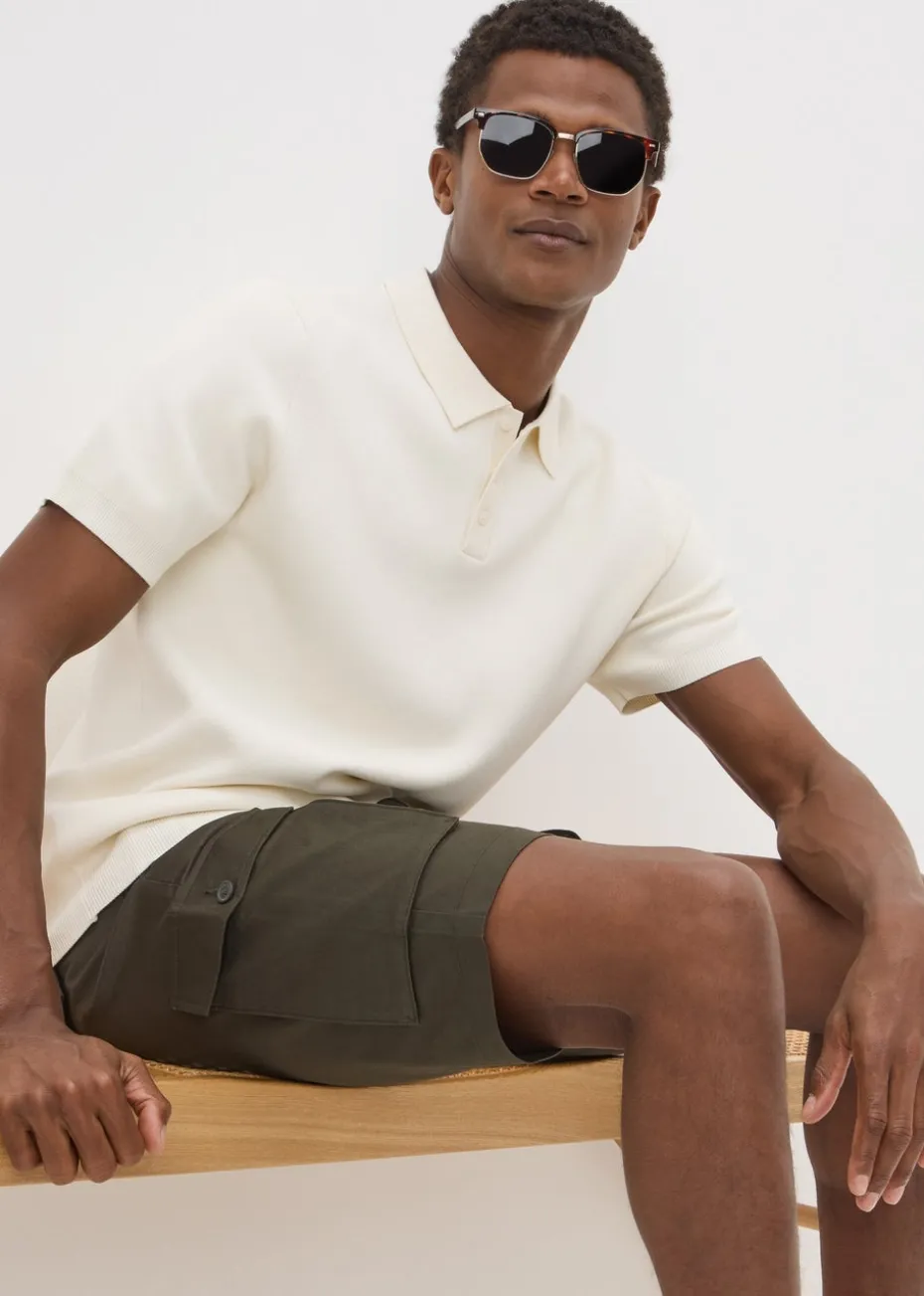 Khaki Smart Cargo Shorts