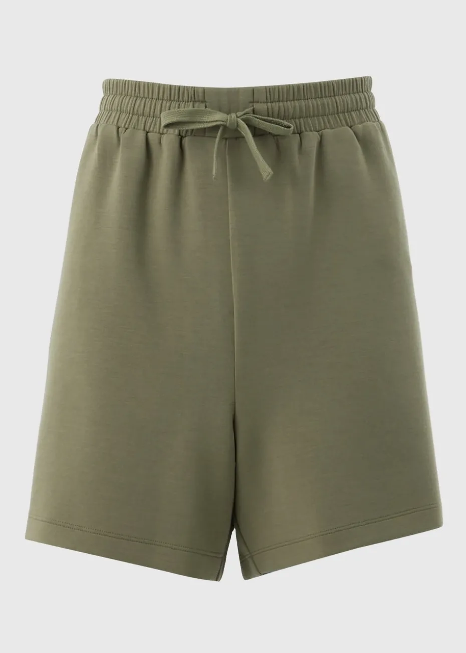 Khaki Super Soft Co Ord Shorts