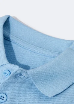 Kids 2 Pack Light Blue School Polo Shirts (3-16yrs)
