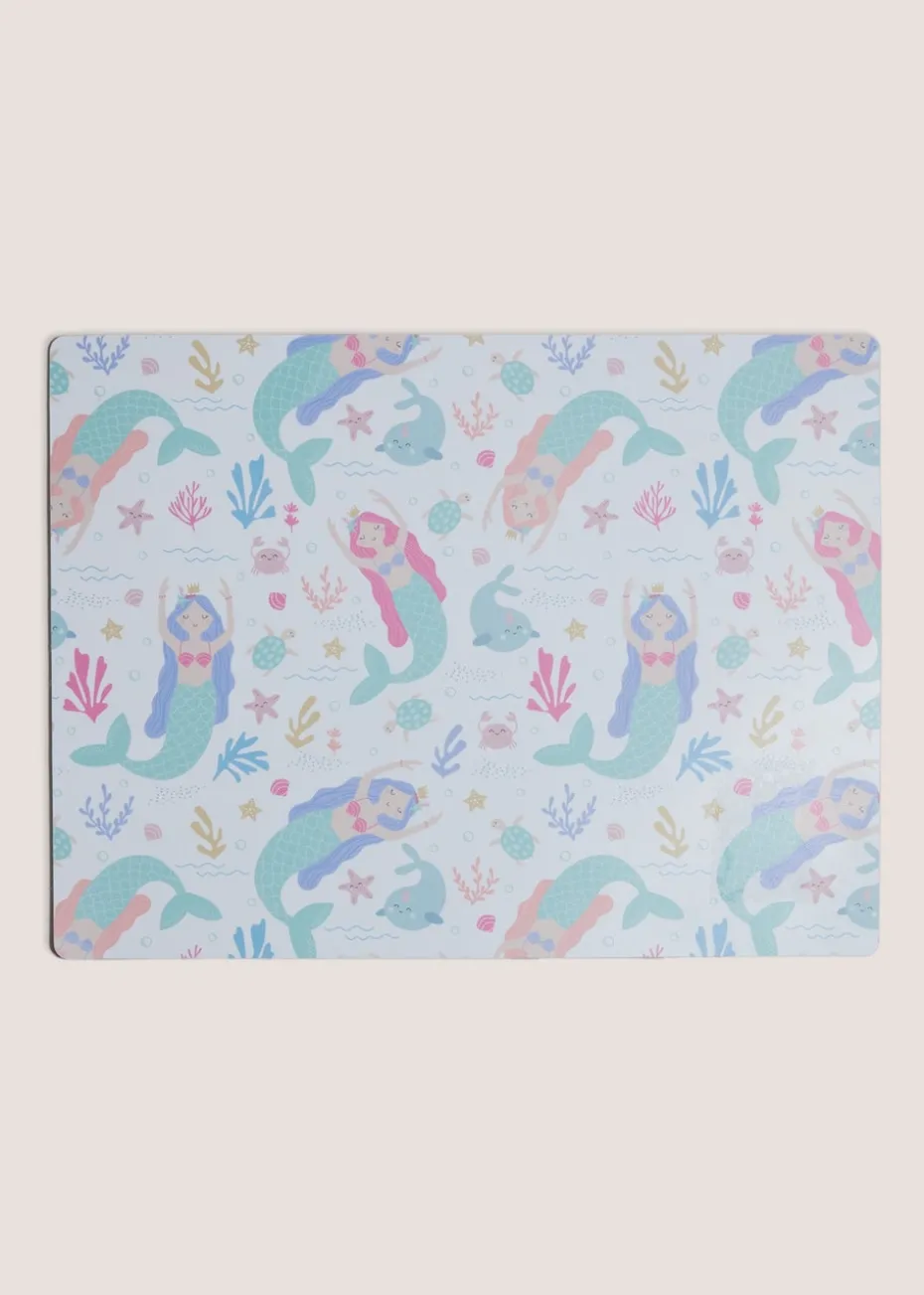 Kids Pink 3 Piece Mermaid Dinner Set