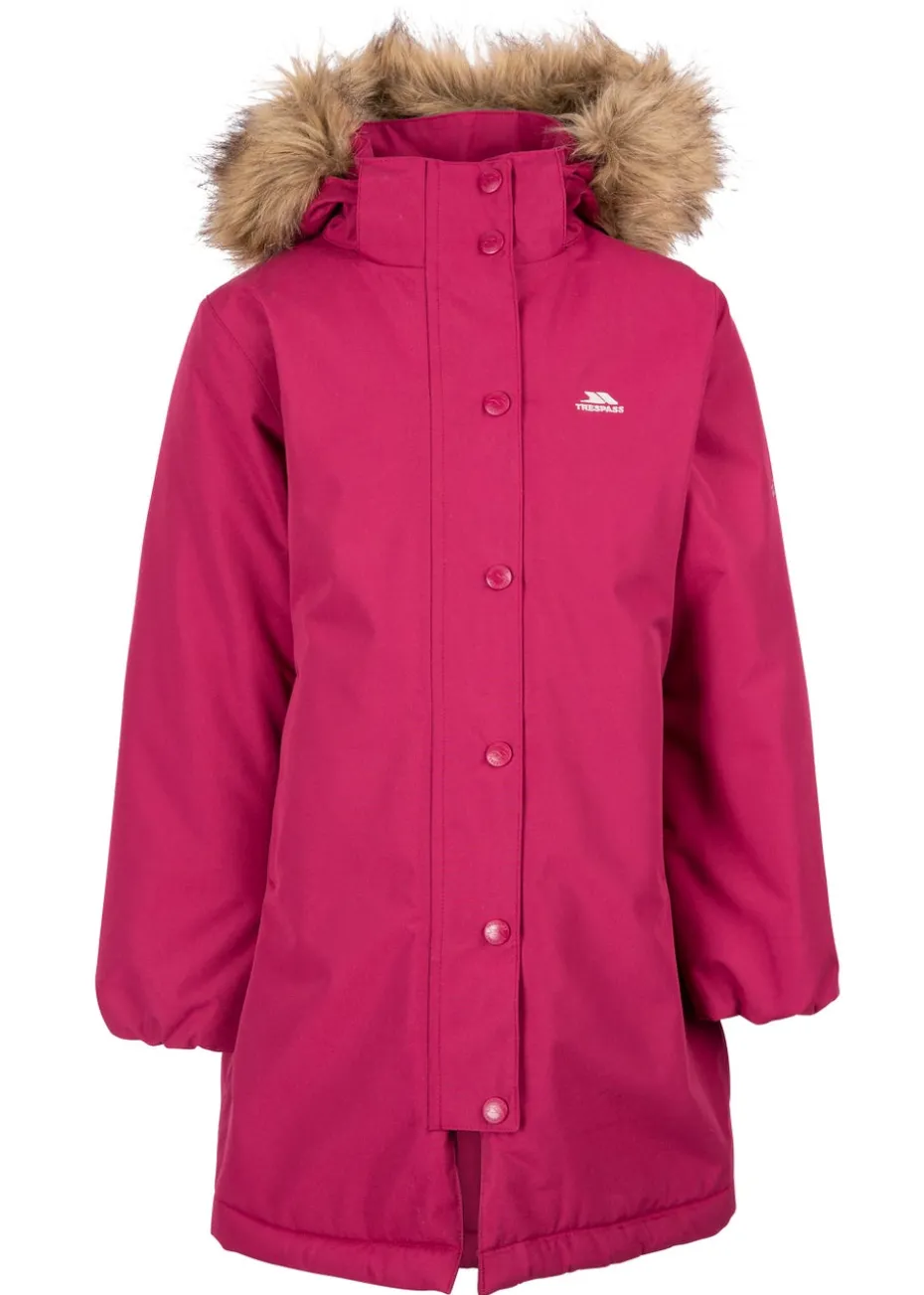 Kids Trespass Astound Padded Faux Fur Collar Coat (2-12yrs)