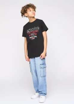 Kings Will Dream Black Mapped T Shirt (7-14 yrs)