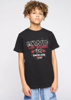 Kings Will Dream Black Mapped T Shirt (7-14 yrs)