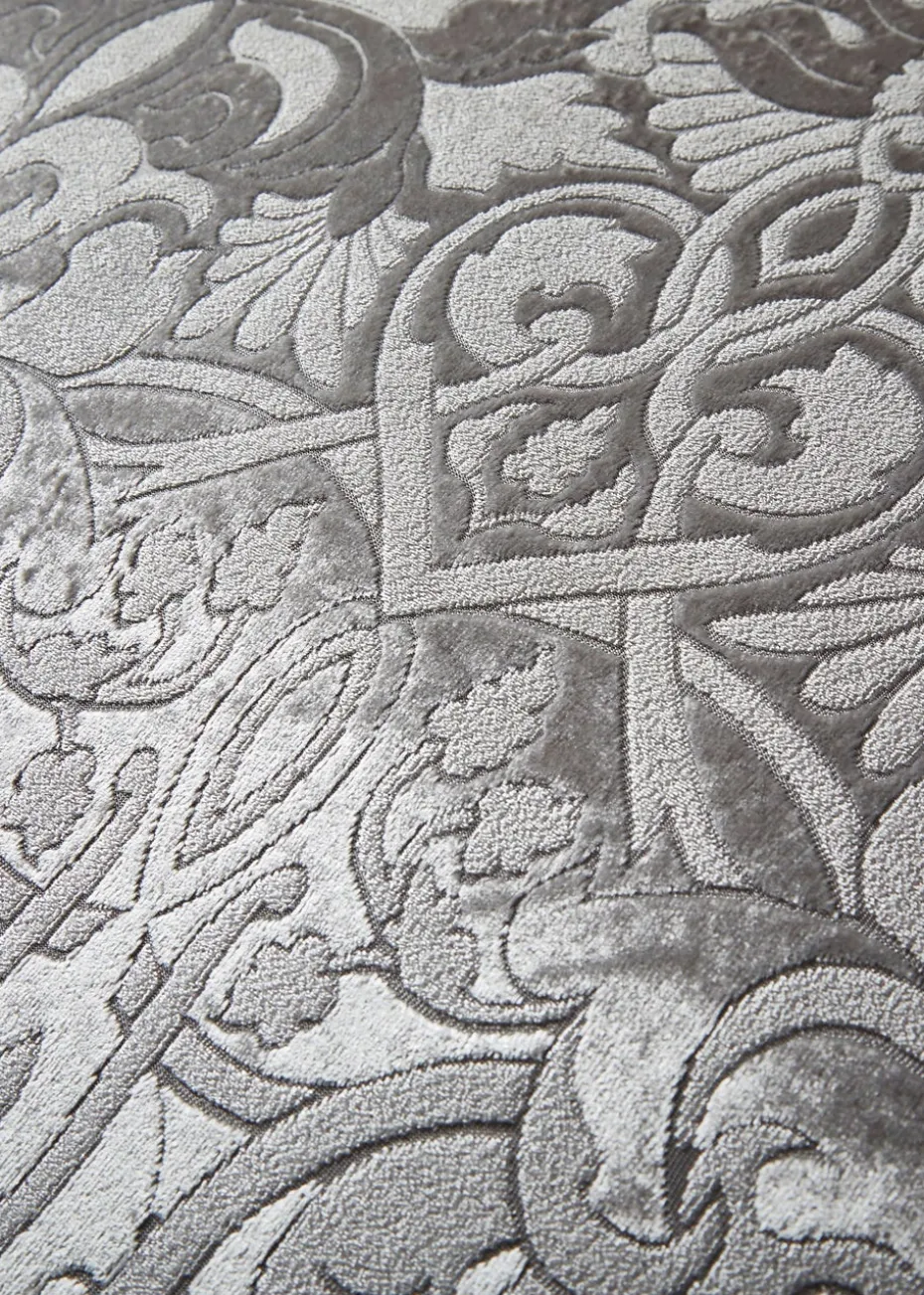 Laurence Llewelyn-Bowen Firenza Velvet Silver Duvet Cover Set