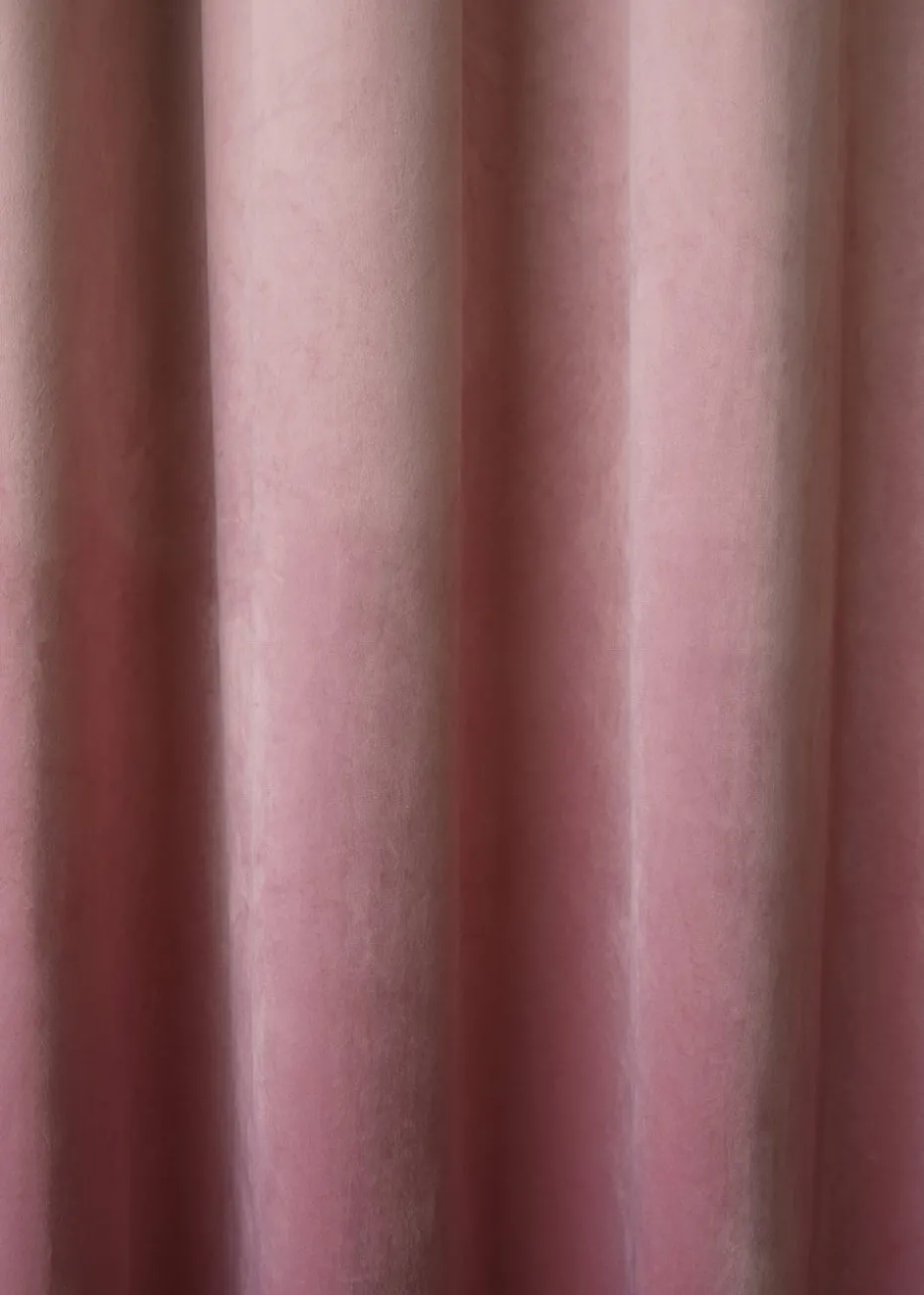 Laurence Llewelyn-Bowen Montrose Velvet Blackout Pink Eyelet Curtains