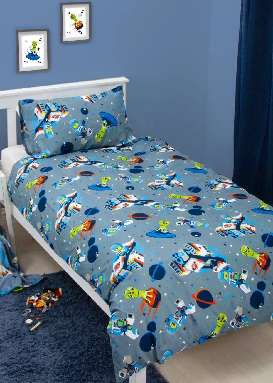 Lego Reversible 2 Piece Brushed Microfiber Duvet Set