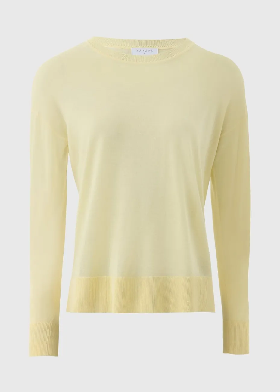 Lemon Fine Gauge Long Sleeve Jumper