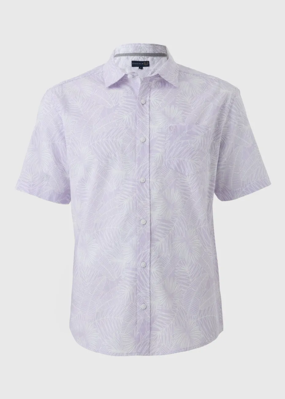 Lilac Hawaiian Print Shirt