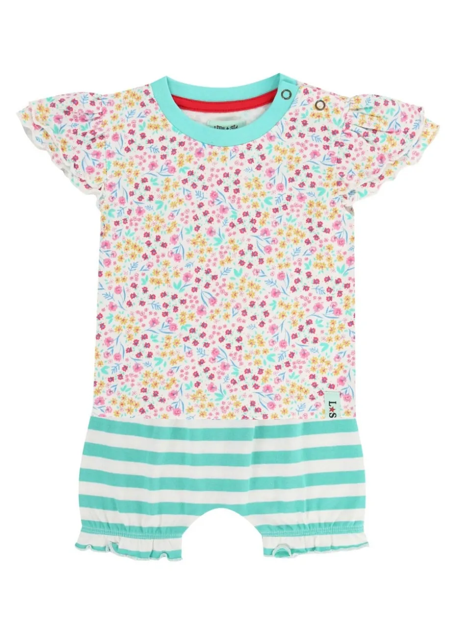 Lilly & Sid Multi Mini Floral Print Top & Short Set (0- 24 Months)