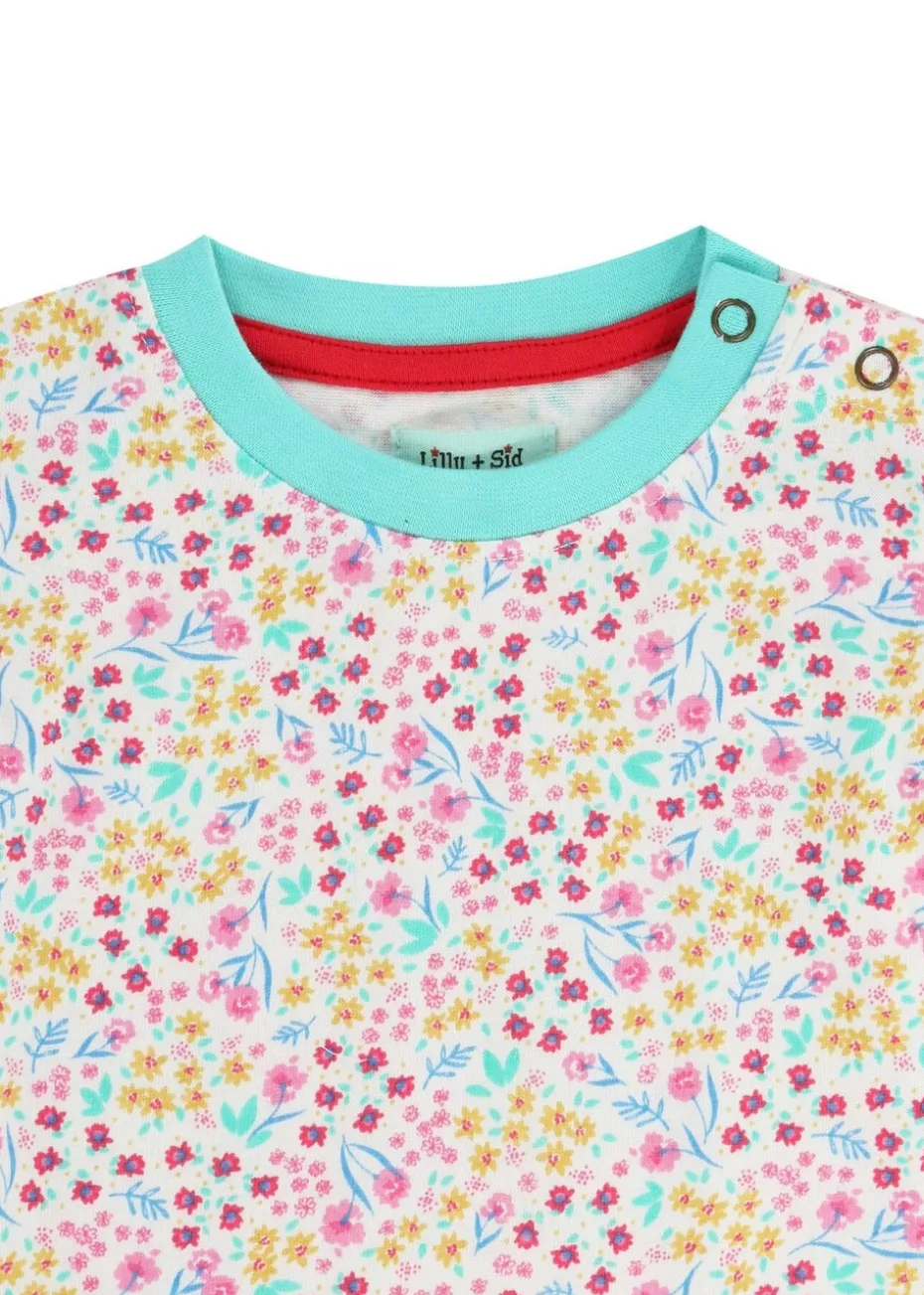 Lilly & Sid Multi Mini Floral Print Top & Short Set (0- 24 Months)