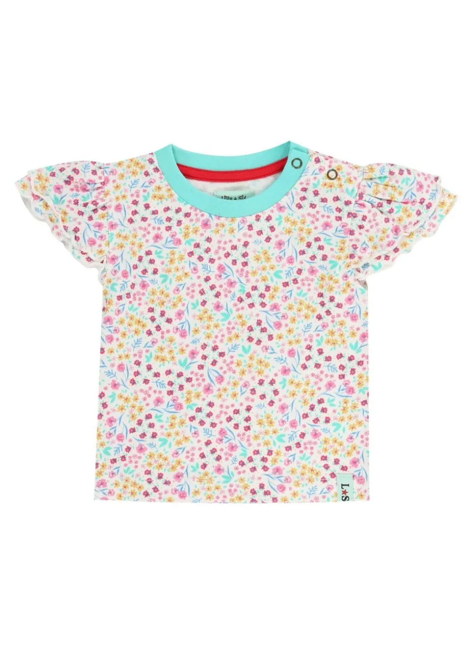 Lilly & Sid Multi Mini Floral Print Top & Short Set (0- 24 Months)