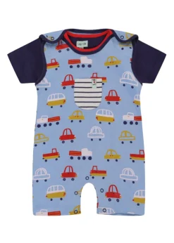 Lilly & Sid Multicoloured Car Print Top & Romper Set (0- 24 Months)