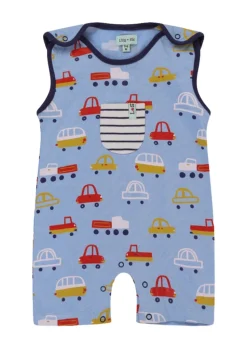 Lilly & Sid Multicoloured Car Print Top & Romper Set (0- 24 Months)