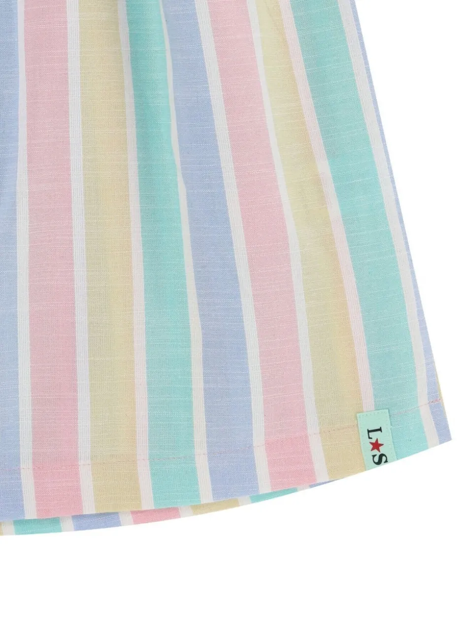 Lilly & Sid Multicoloured Lilly & Deckchair Stripe Print Dress (0-8 Years)