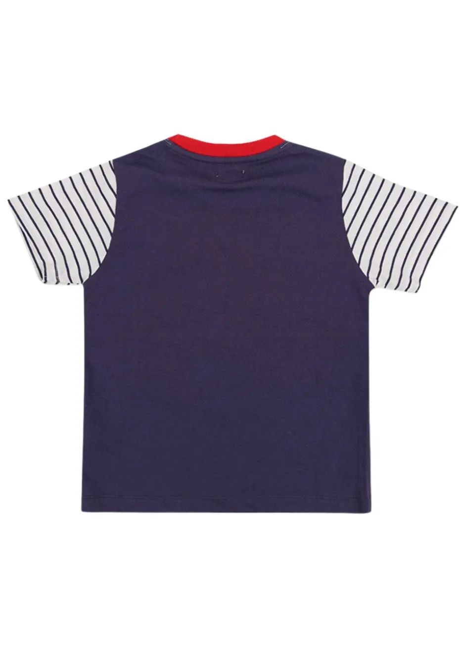 Lilly & Sid Multicoloured Shark Applique T-Shirt (24 Months- 8 Years)