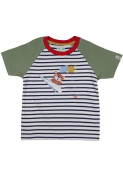 Lilly & Sid Multicoloured Sid On Plane Applique Top (0-8 Years)