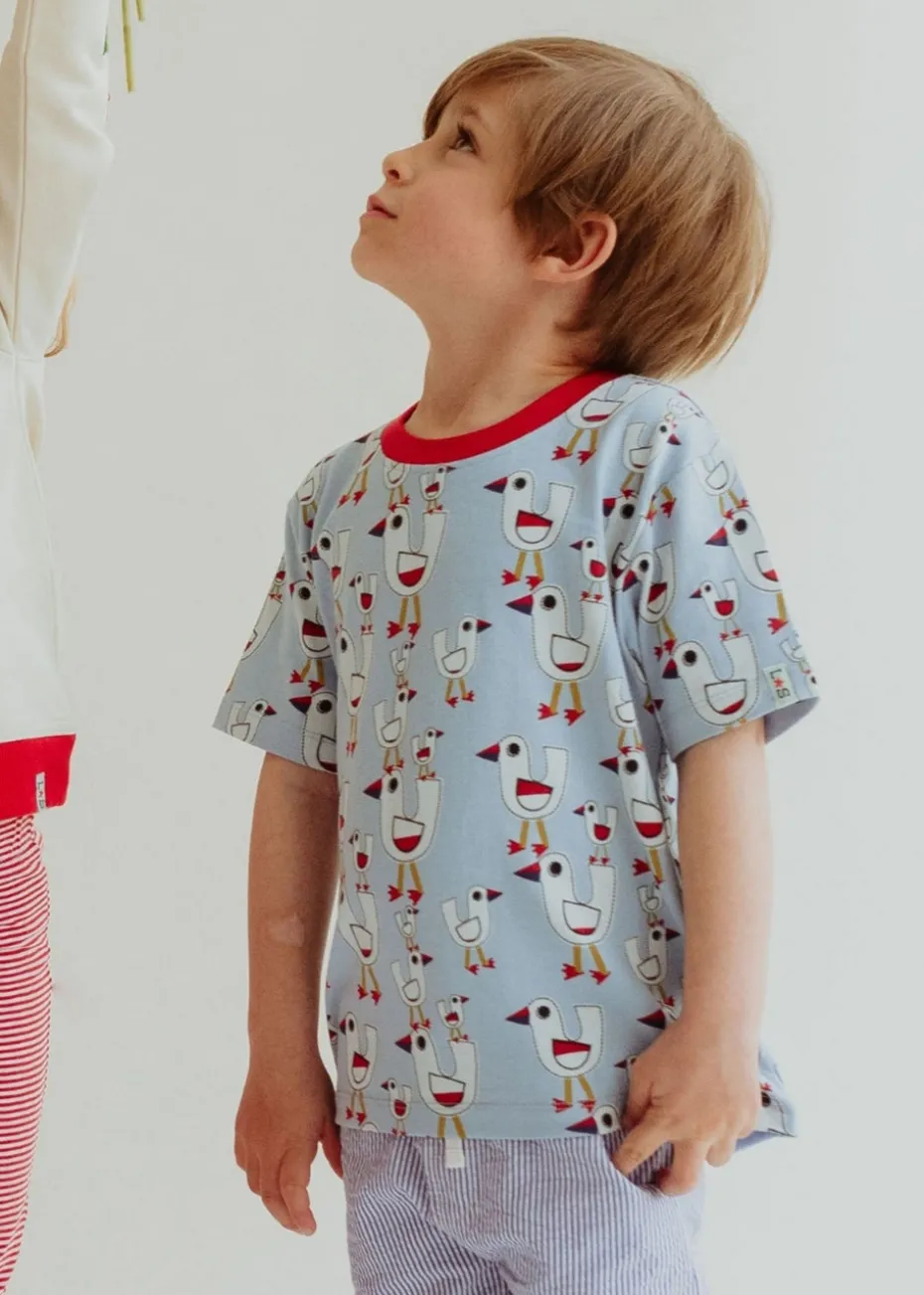 Lilly & Sid Multicoloured Seagull & Stripe Print Top 2 Pack (0-8 Years)
