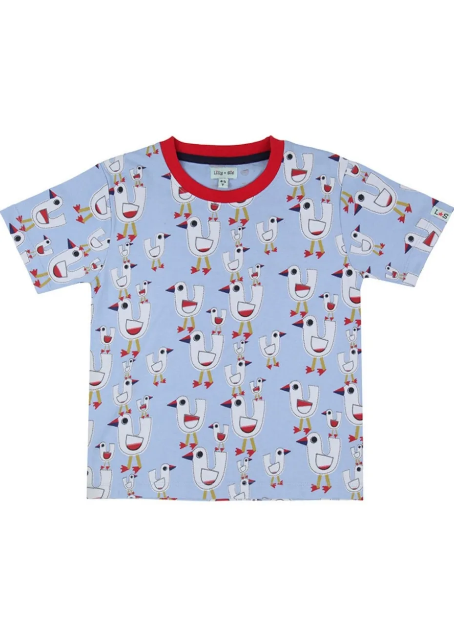 Lilly & Sid Multicoloured Seagull & Stripe Print Top 2 Pack (0-8 Years)