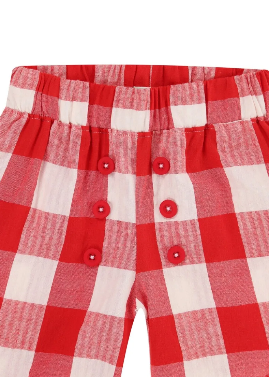 Lilly & Sid Red Gingham Print Dress & Short Set (0-8 Years)
