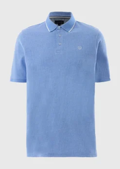 Lincoln Blue Textured Polo Shirt