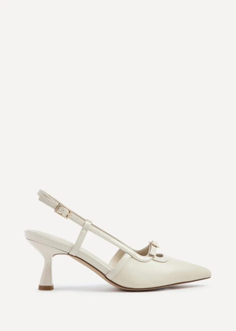 Linzi Constance Beige Faux Leather Stiletto Court Heel