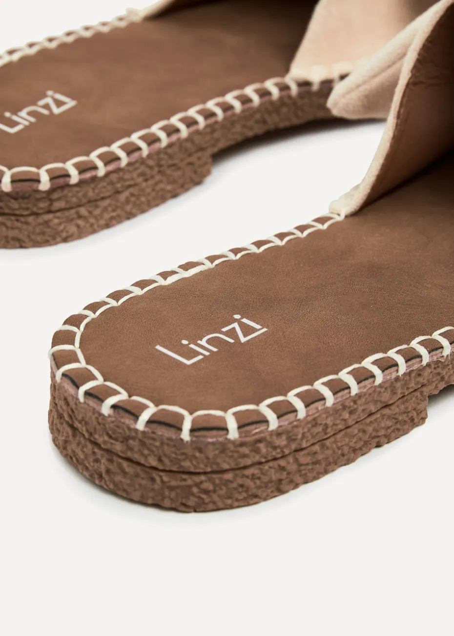 Linzi Detroit Beige Suede Slip On Slider