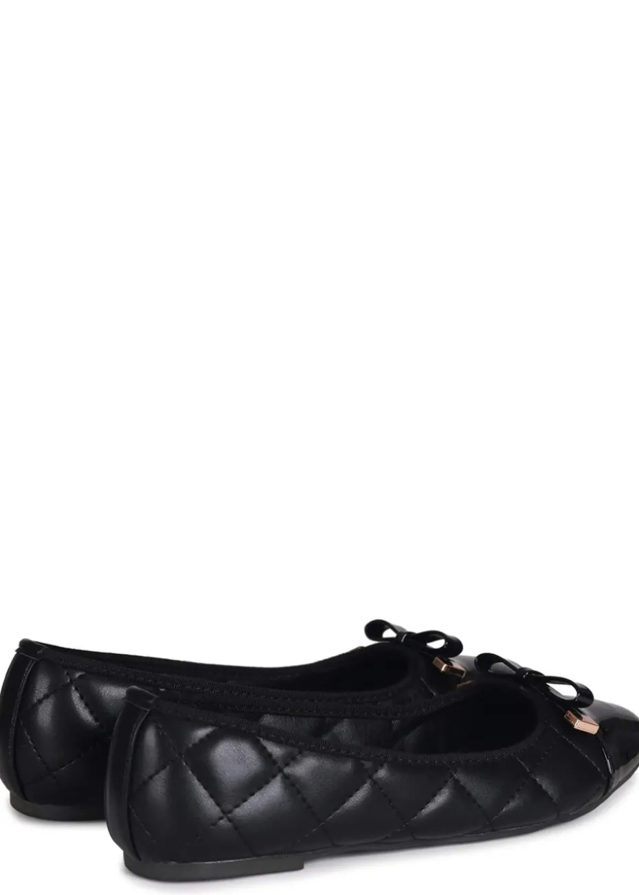 Linzi Ginnie Black Quilted Faux Leather Pump