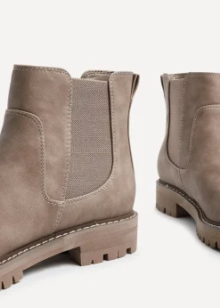Linzi Porter Taupe Nubuck Classic Chelsea Boot
