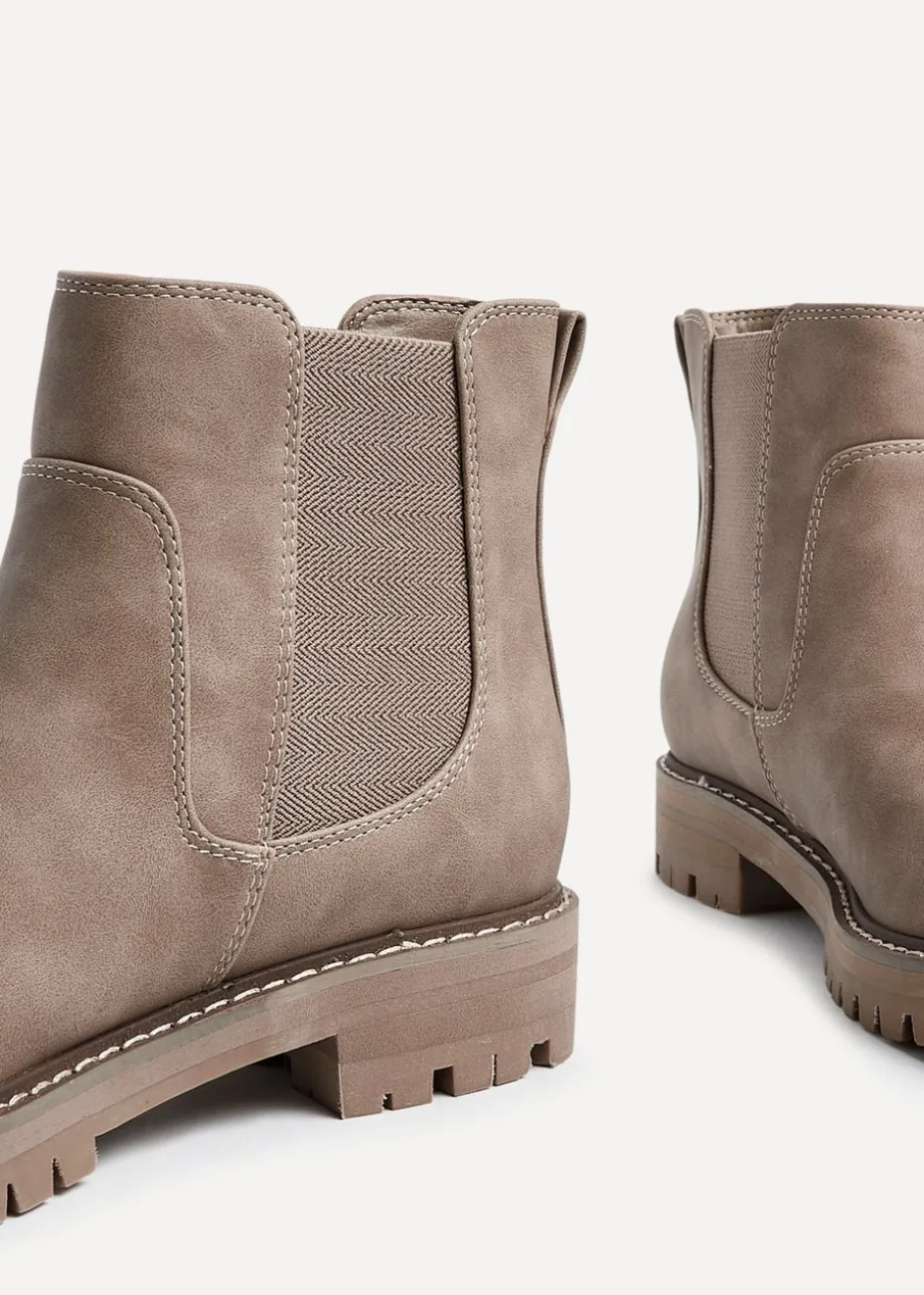 Linzi Porter Taupe Nubuck Classic Chelsea Boot