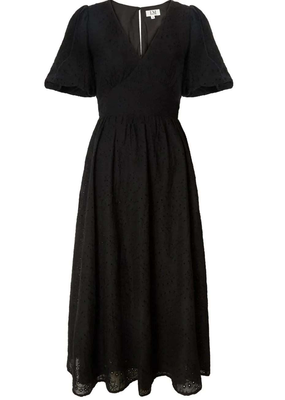 Little Mistress Black Broderie Midi Dress by Vicky Pattison