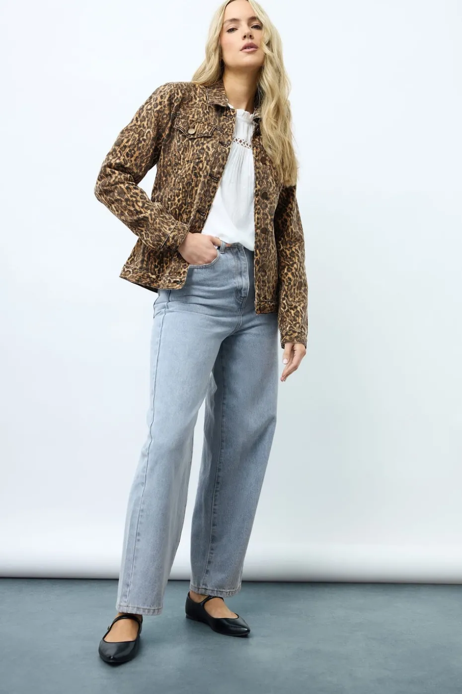 Long Tall Sally Light Blue Wash Barrel Leg Jeans