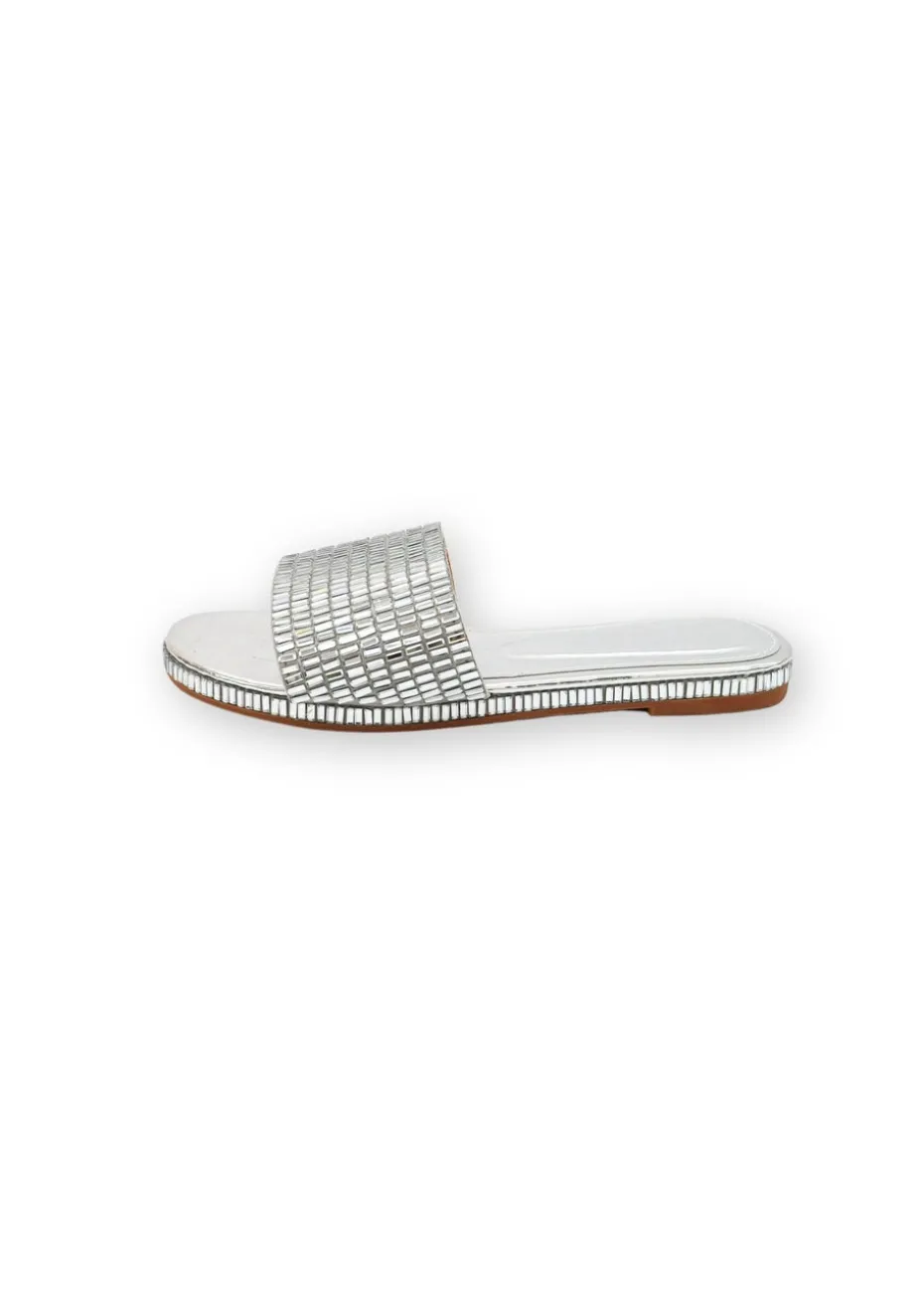 Love Lemonade Silver Sparkly Disco Ball Sliders