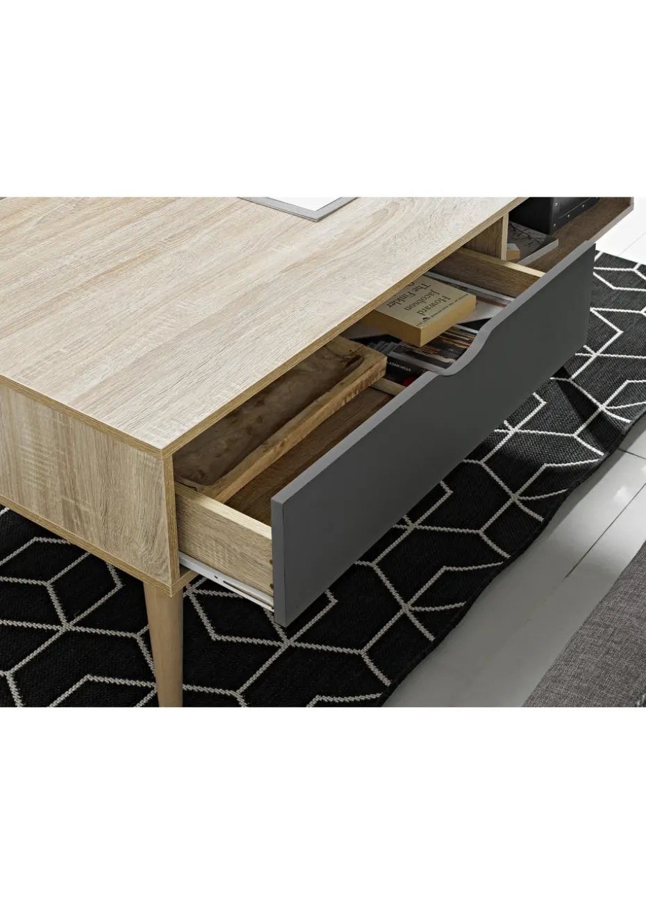 LPD Furniture Scandi Coffee Table Grey (600x496x1200mm)