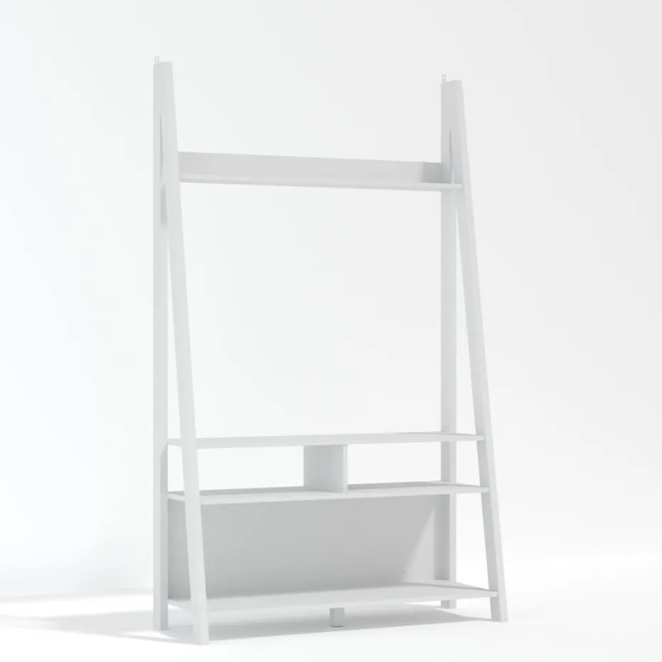 LPD Furniture Tiva Ladder TV Unit White (1754x386x1050mm)