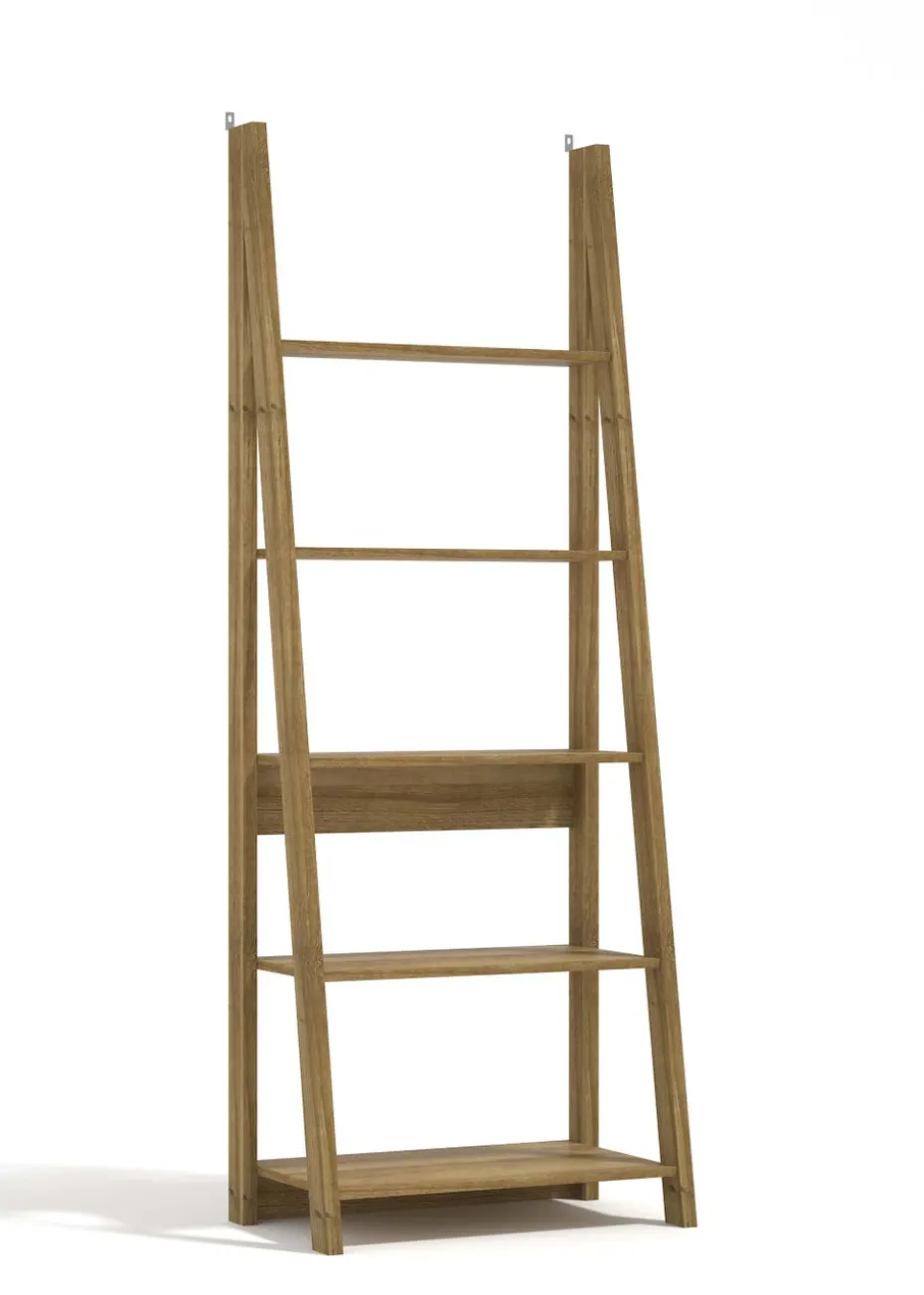 LPD Furniture Tiva Ladder Bookcase Oak (1754x386x640mm)
