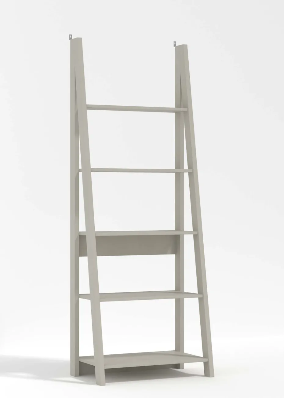 LPD Furniture Tiva Ladder Bookcase Grey (1754x386x640mm)