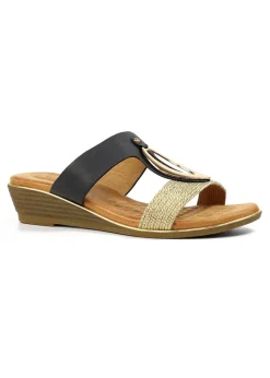 Lunar Black Porto Sandal