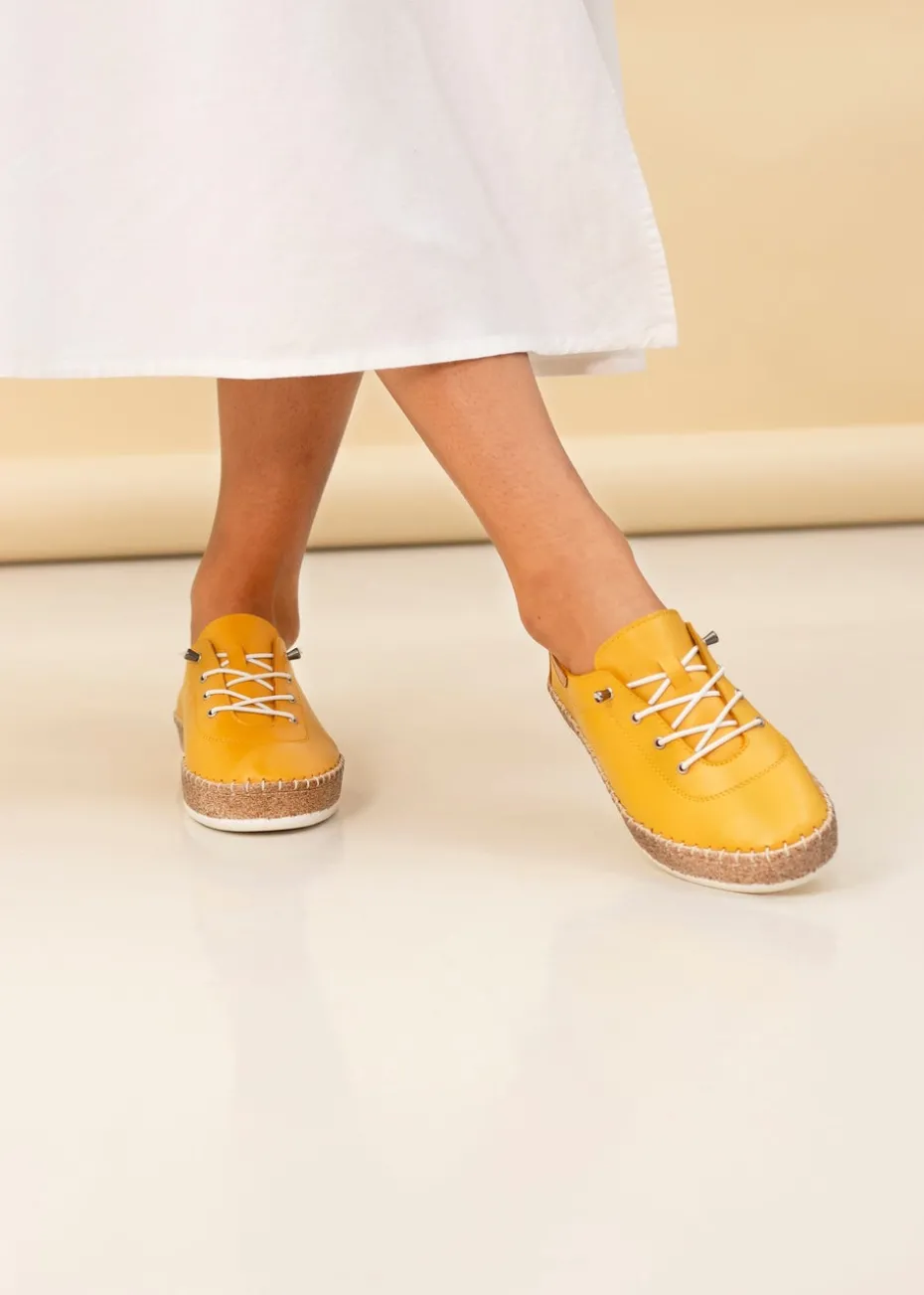 Lunar Mustard Evie Plimsoll