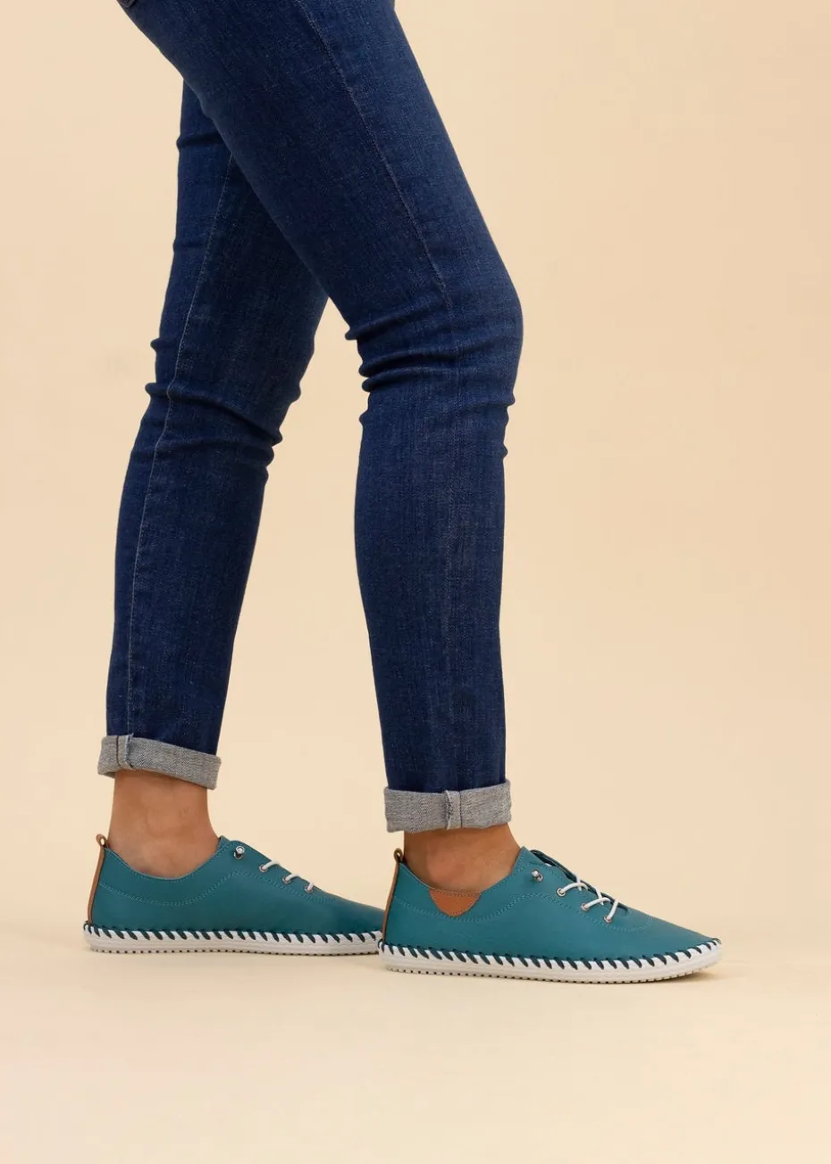 Lunar Teal St Ives Plimsoll