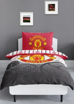Manchester United FC Crest Single Panel Duvet