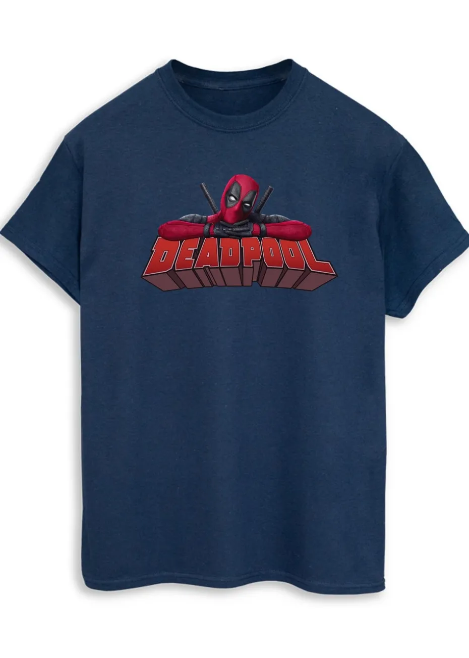 Marvel Deadpool & Wolverine Chill Men Navy T-Shirt