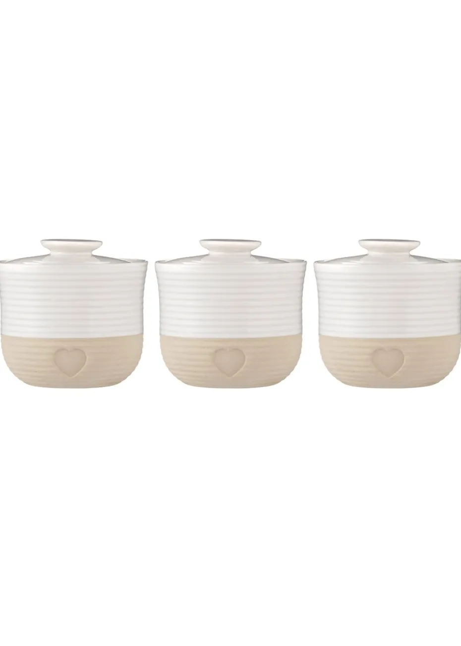 Mason Cash Cream Rustic Charm Storage Jars 3pc