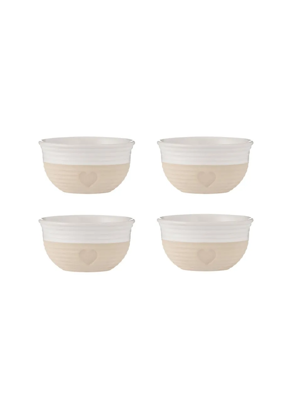 Mason Cash Cream Rustic Charm Mini Bowls 4pc
