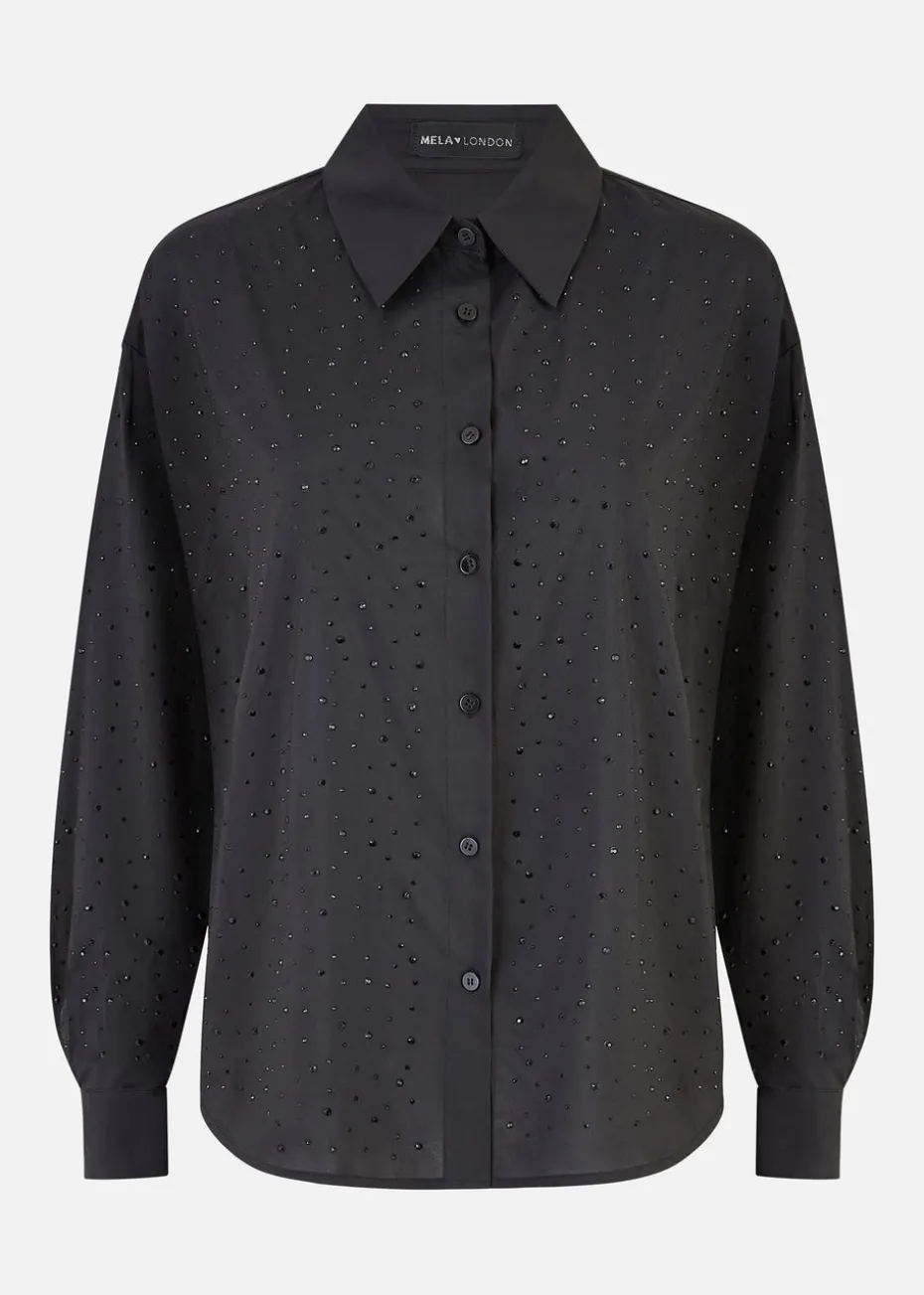 Mela Black Gem Long Sleeve Shirt