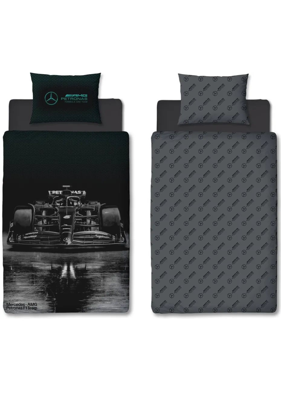 Mercedes Grey Stealth Reversible Polycotton Duvet Set